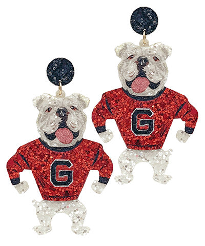 Bulldog Spirit Statement Earrings