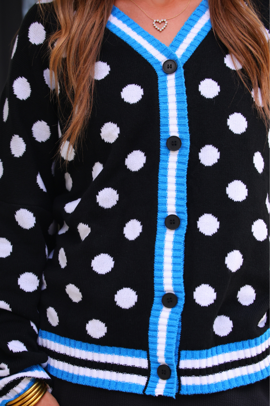 PREORDER- Polka Dot Knit Cardigan