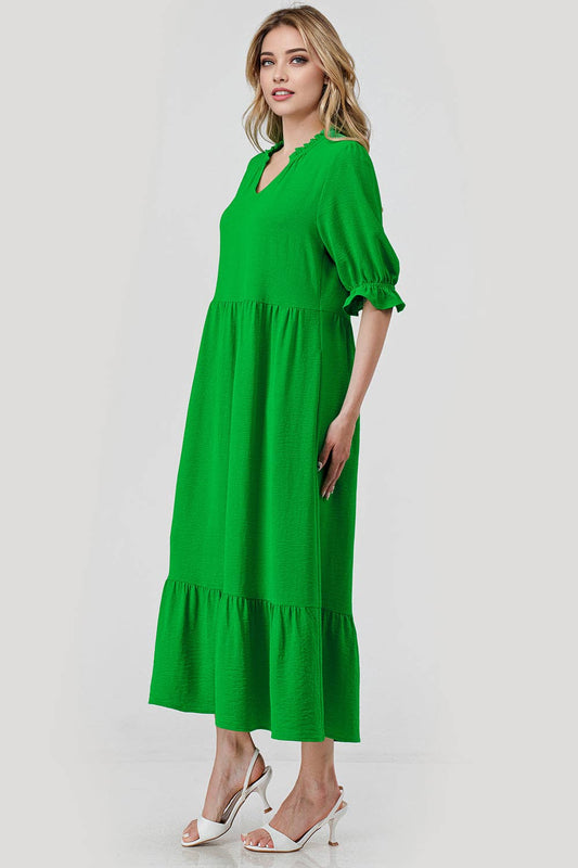 Azalea Green Maxi Dress