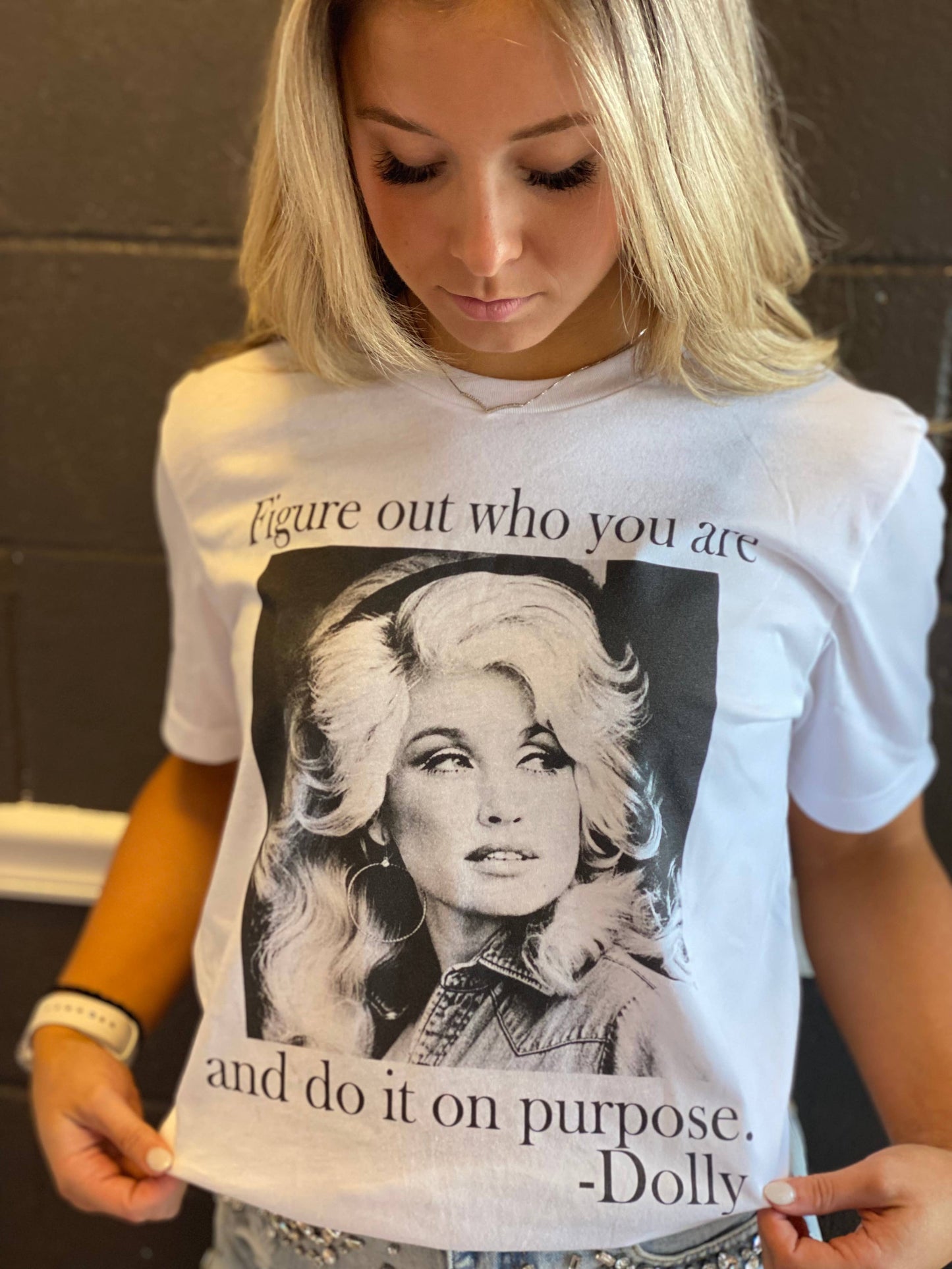 Do it on Purpose Dolly T-Shirt/White