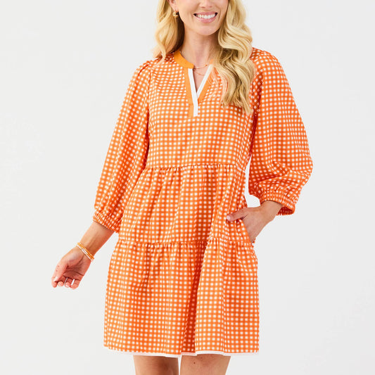 Orange Blossom Gingham Dress