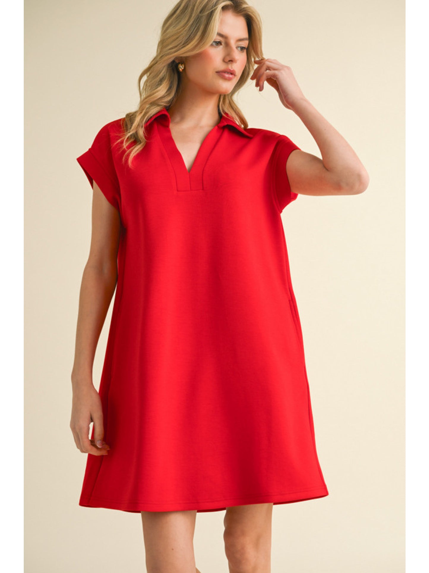 Lady In Red Polo Dress