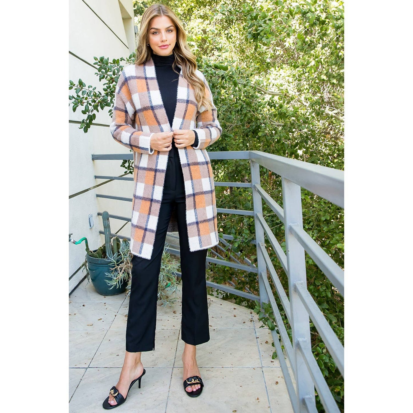 Autumn Dreams Plaid Mohair Cardigan