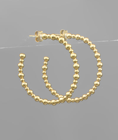 Ball Beaded Hoops