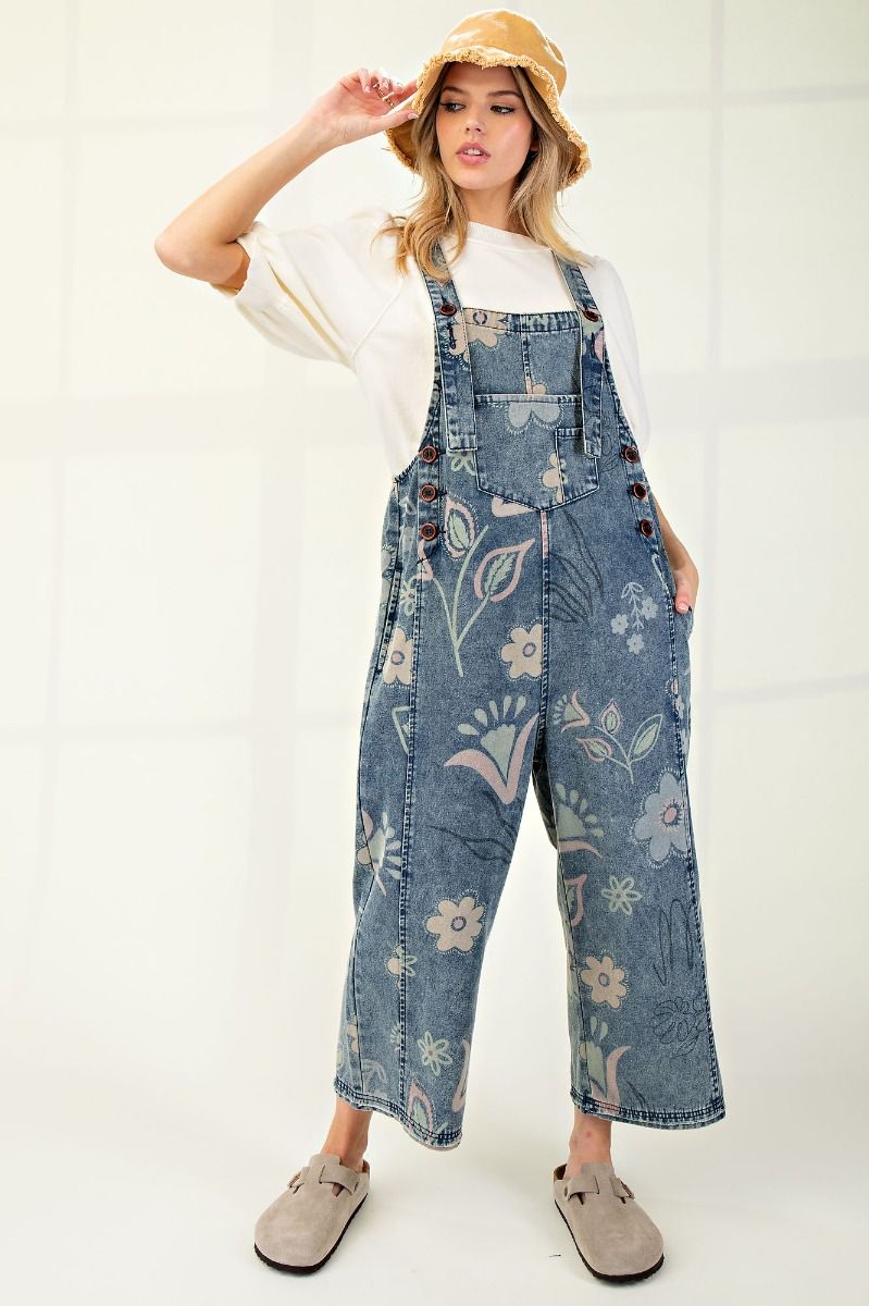 Wildflower Days Denim Overalls
