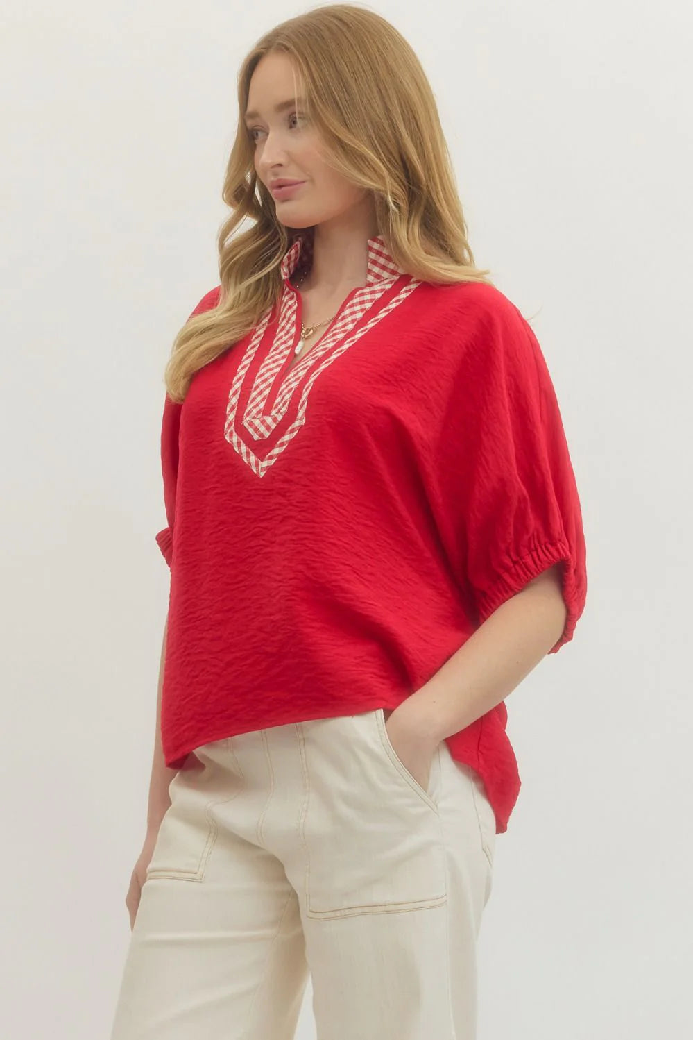 Red Hot Darling Gingham Top