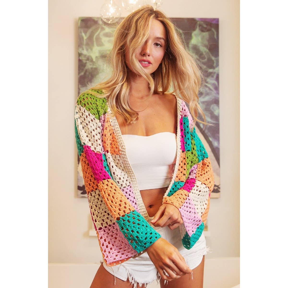 Happy Hues Crochet Cardigan