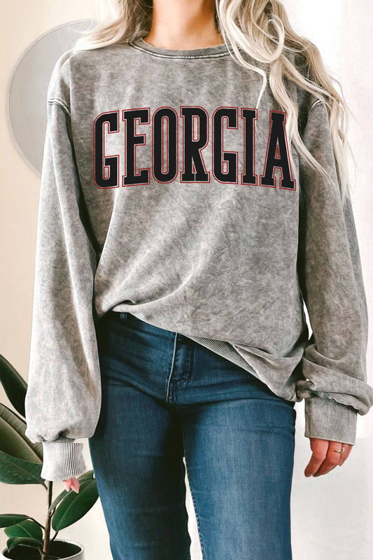 GEORGIA PUFF MINERAL GRAPHIC TERRY SWEATSHIRT