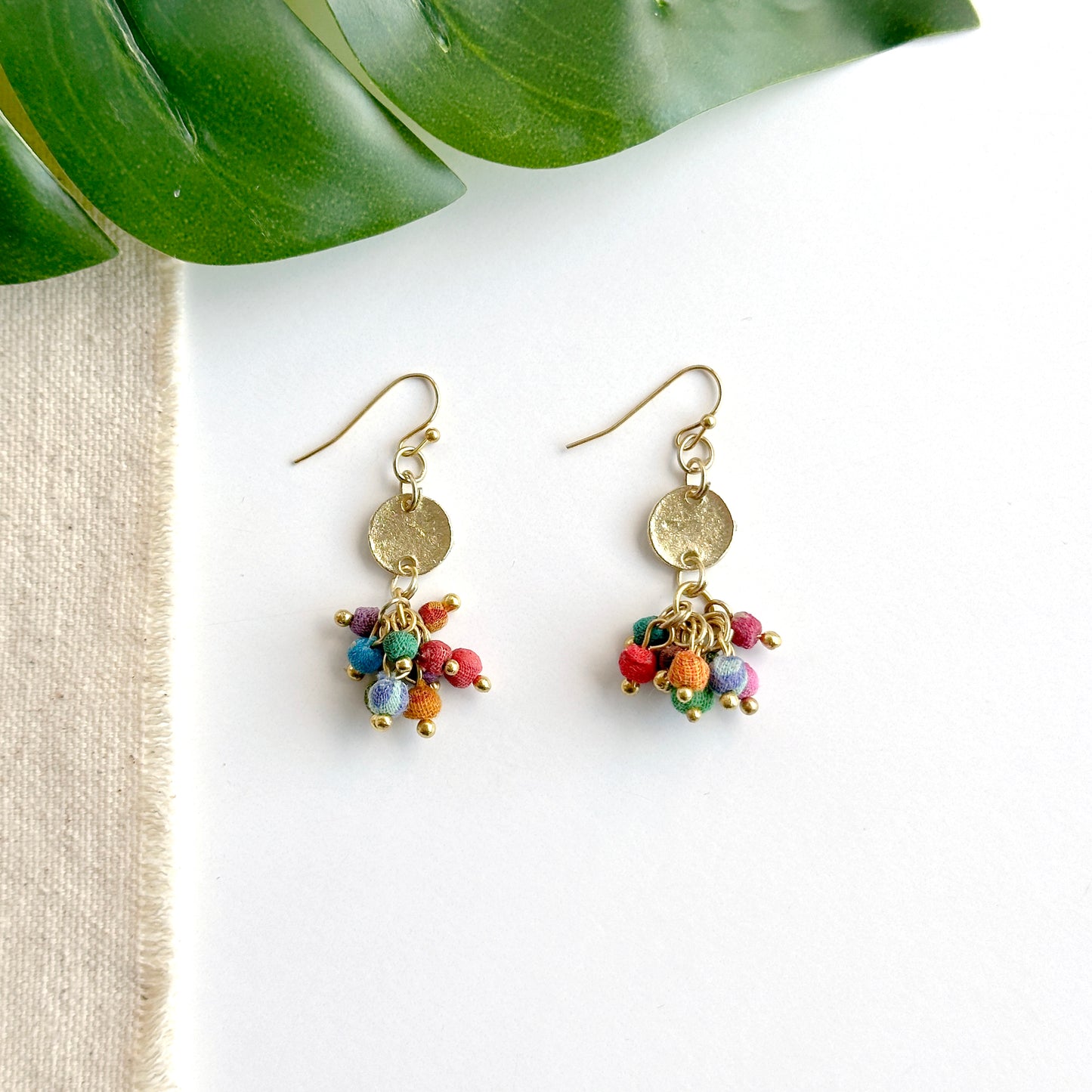 Kantha Milieu Charmed Cluster Earrings