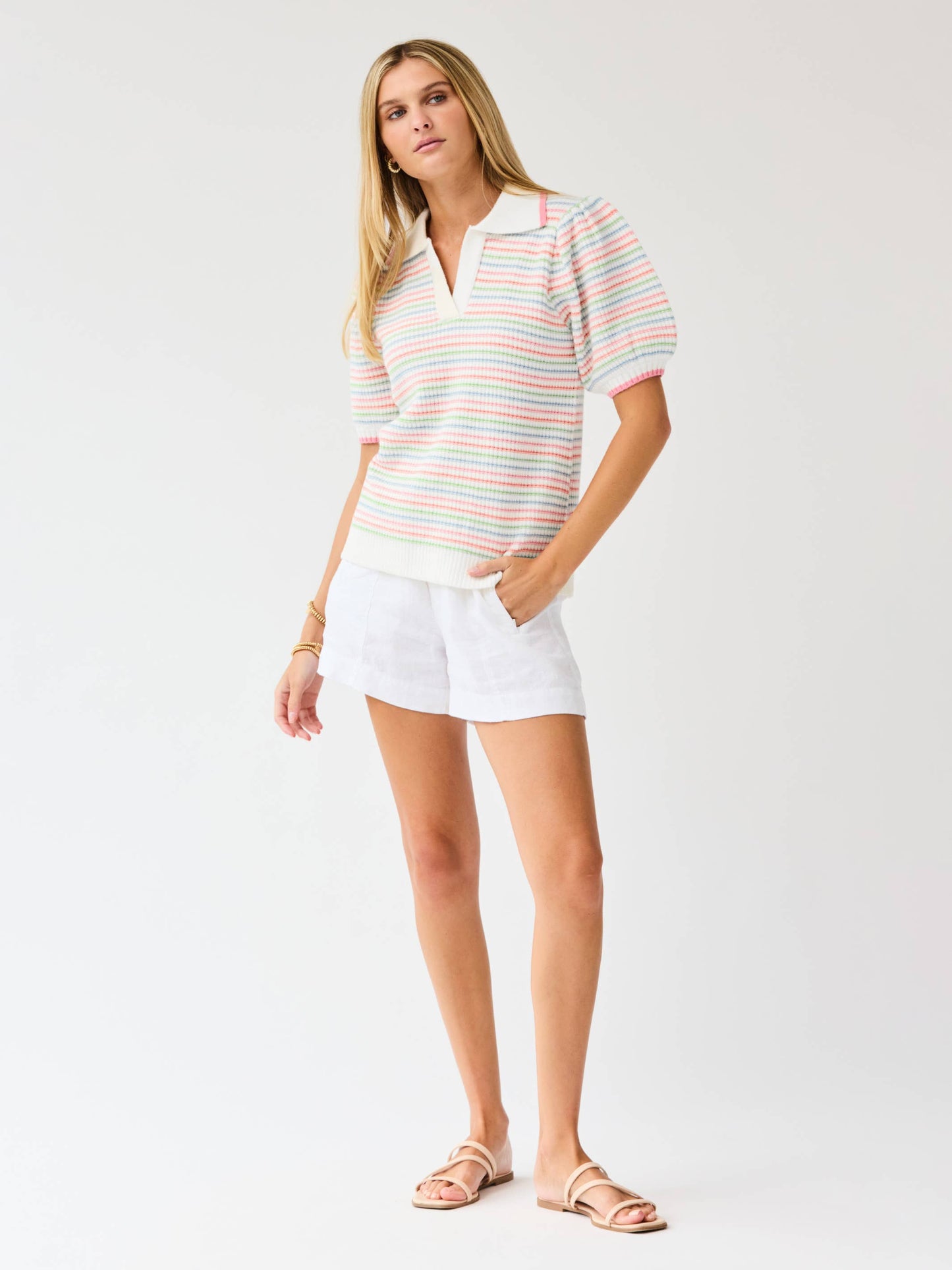Emma Sweater | Ivory Multi: PK S-L