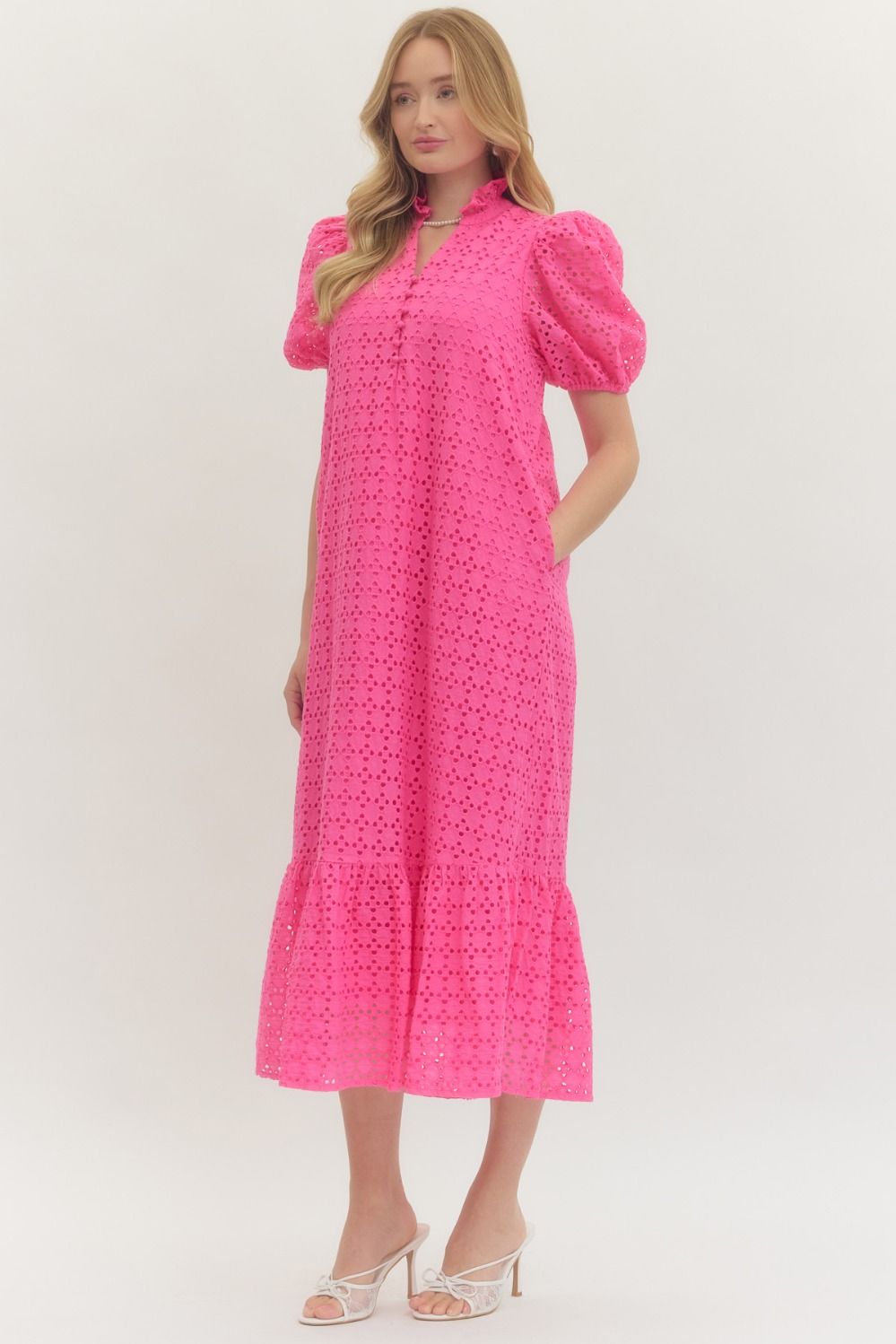Pink Lemonade Eyelet Dress
