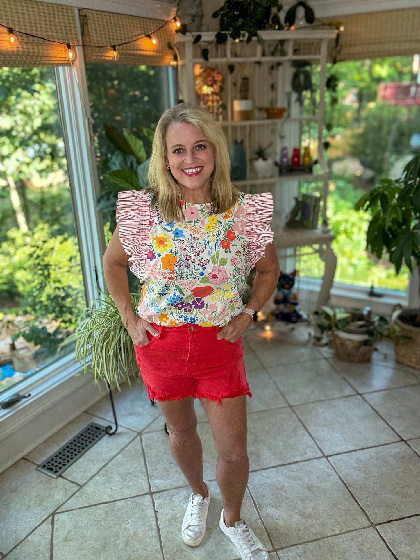 Garden Party Ruffle Top