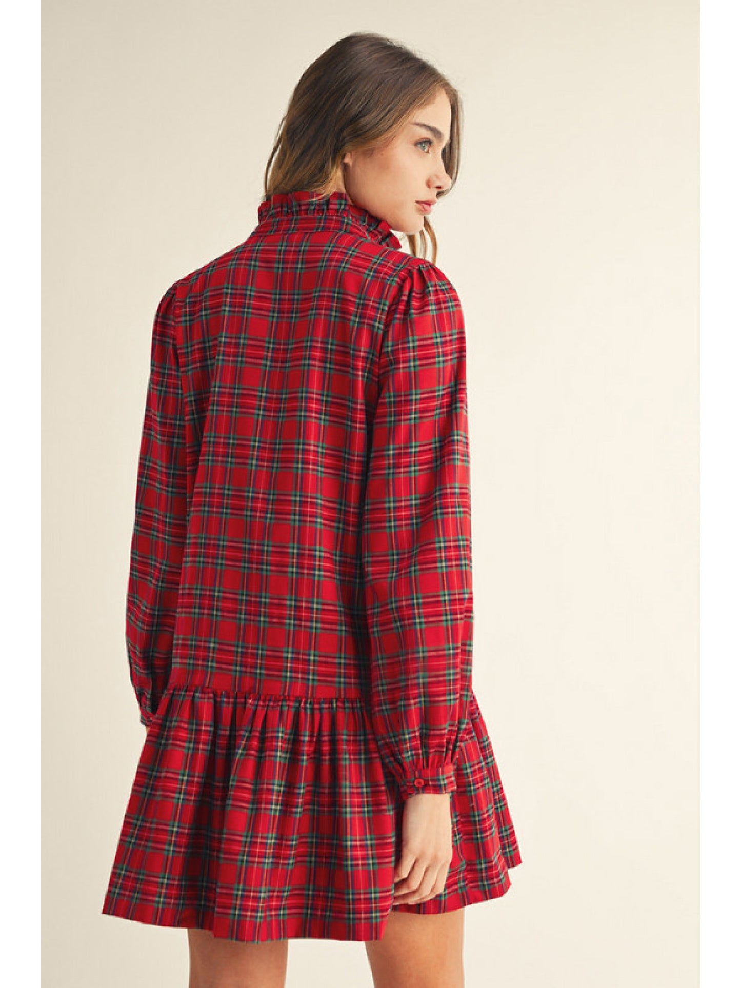 Mistletoe Moments Plaid Dress