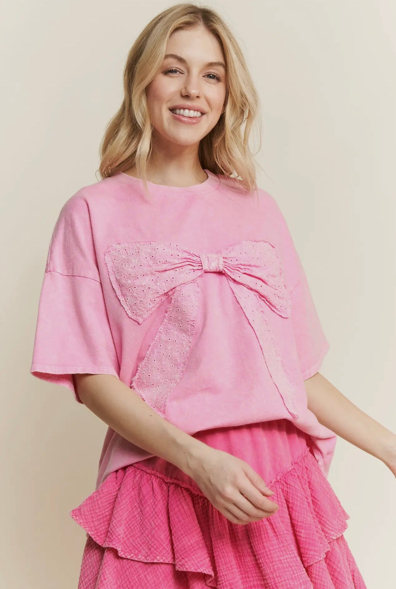 The Bubblegum Bow Tee