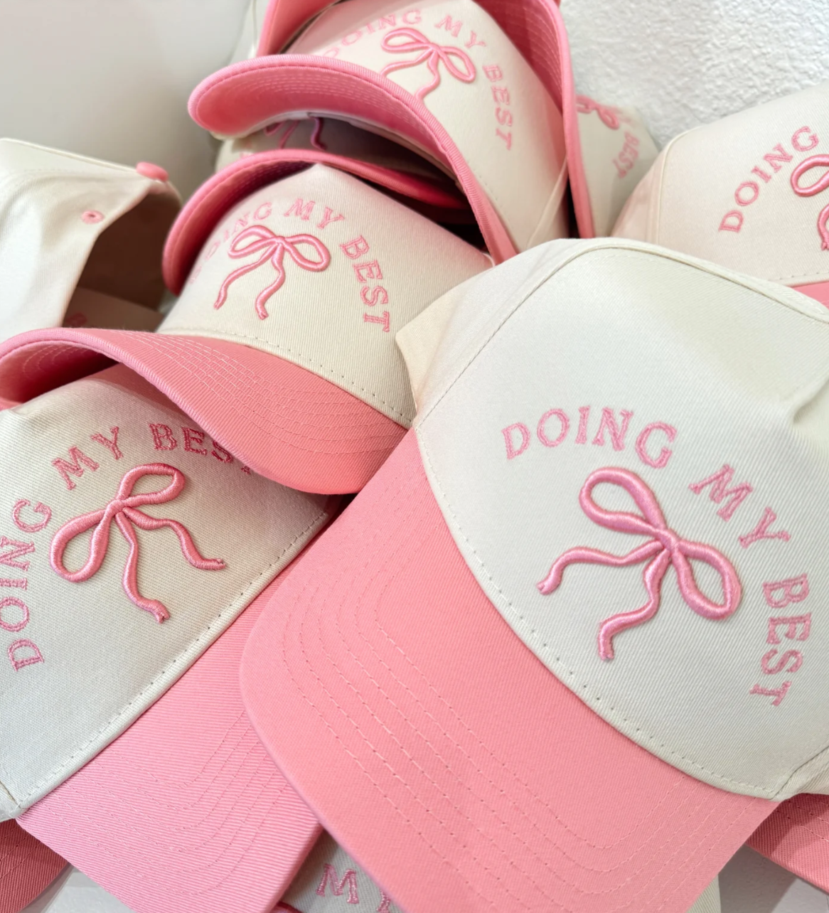 Doing My Best - Pink Vintage Trucker Hat