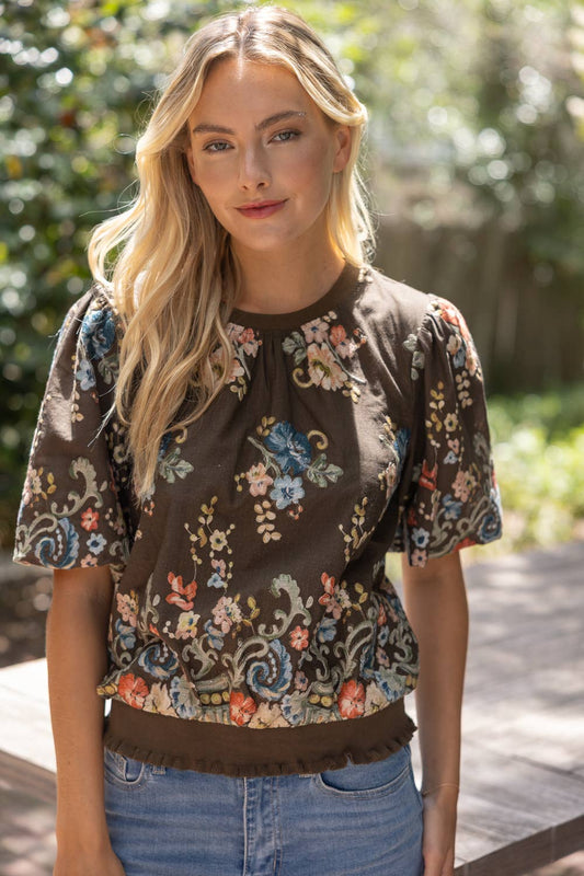 Floral Border Top