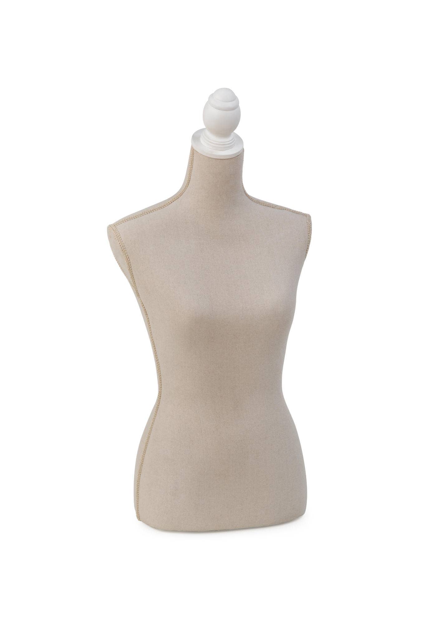 Linen & Burlap Floor or Tabletop Body Forms - Fiberglass: Cream / Tabletop