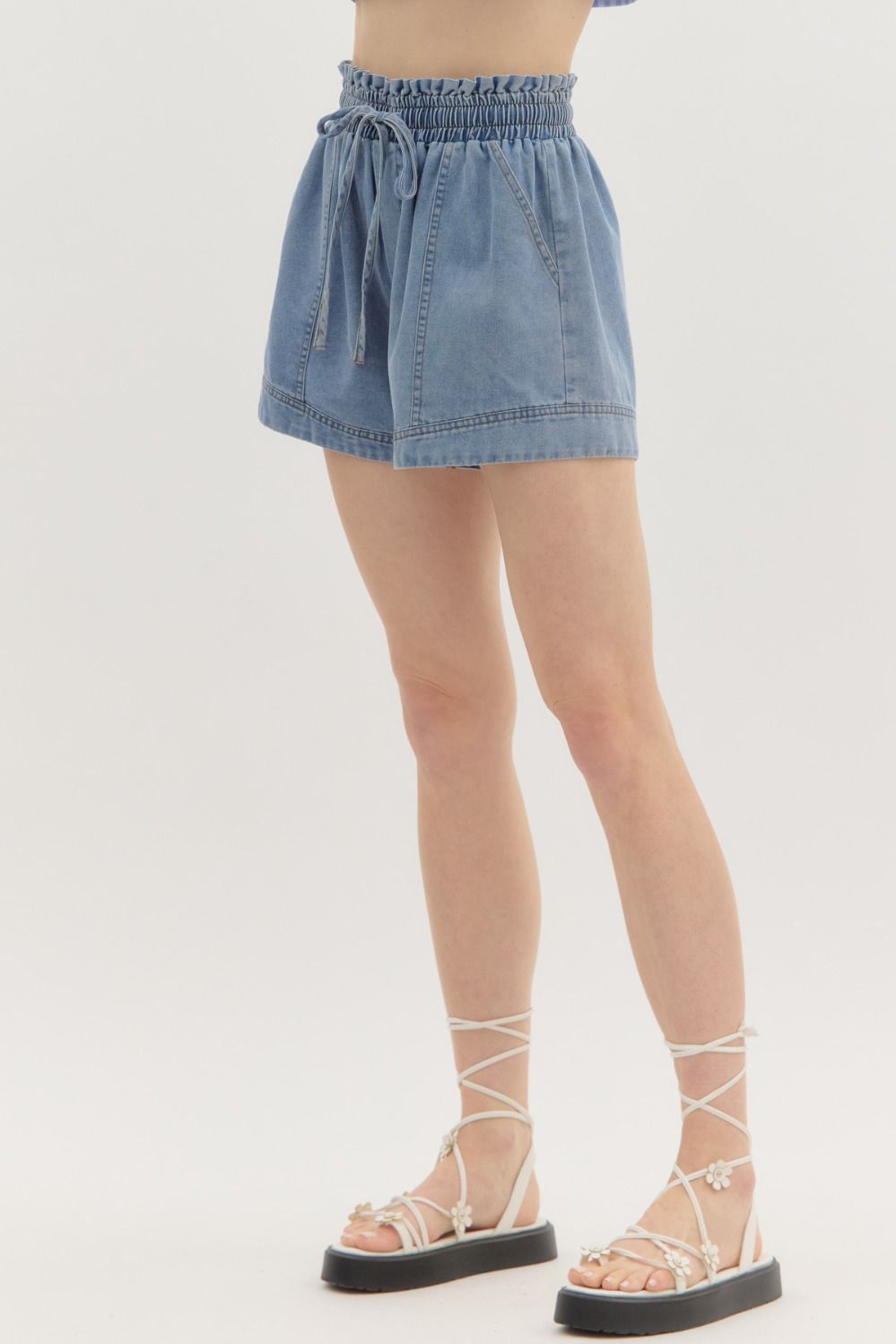 Denim Pull On Shorts