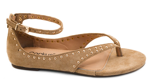 DONT BE CRINGY Camel Faux Suede Corkys