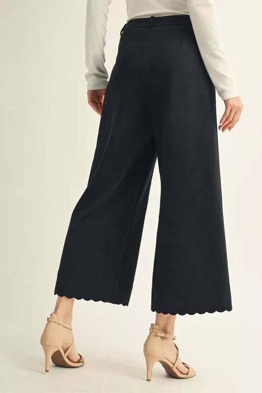 Soft Steps Suede Wide-Leg Pants