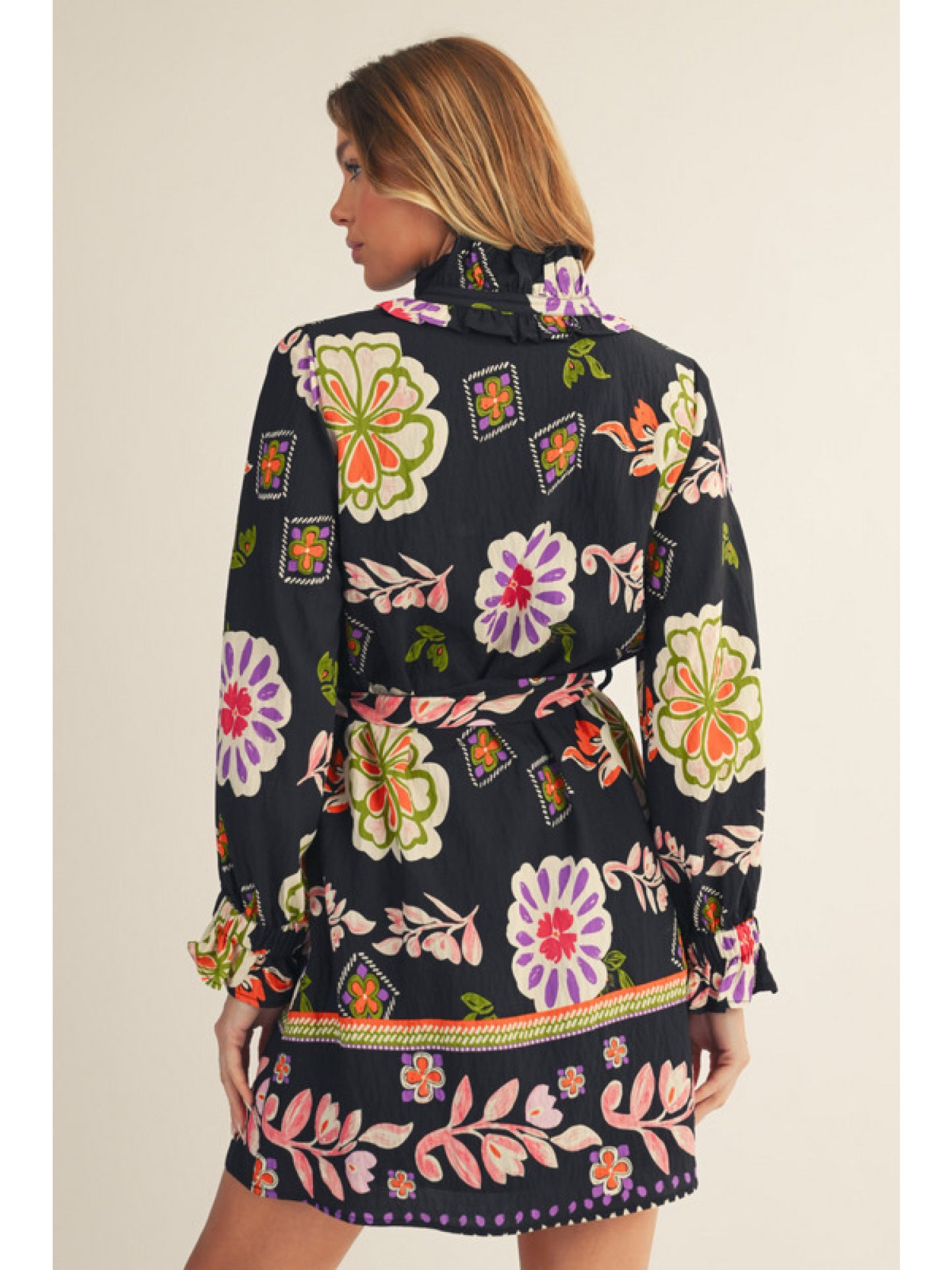 Midnight Bloom Mod Dress