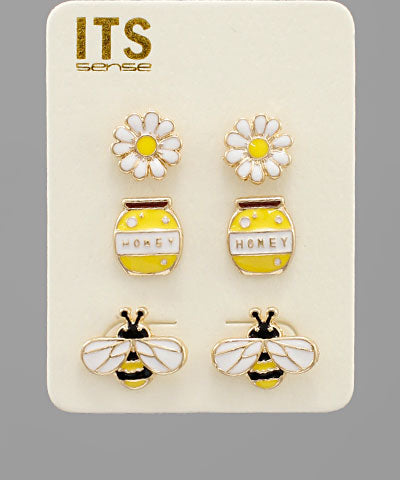 Honey Bee Studs Set
