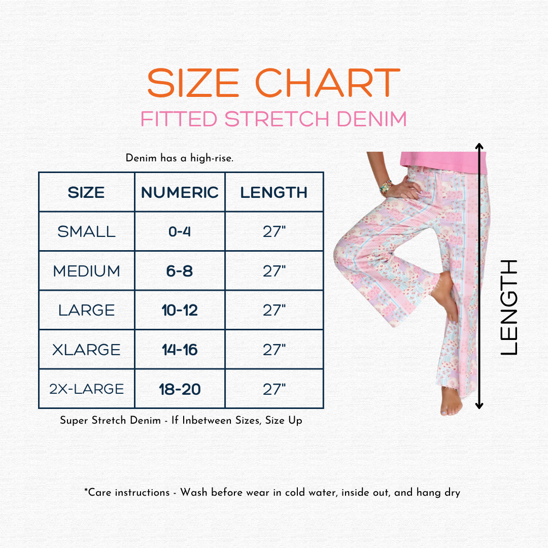 Patchwork Petals Wide Leg Jeans