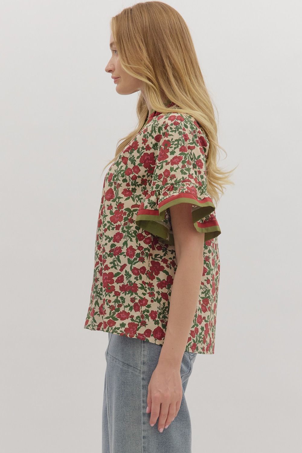 Rose Garden Ruffle Blouse
