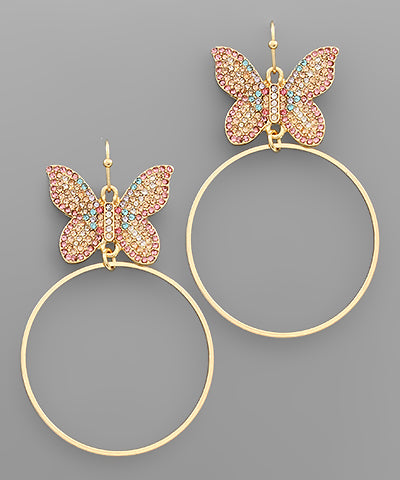 Golden Flutter Hoop Earrings