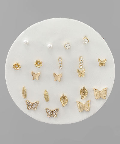 Butterfly Earrings Set