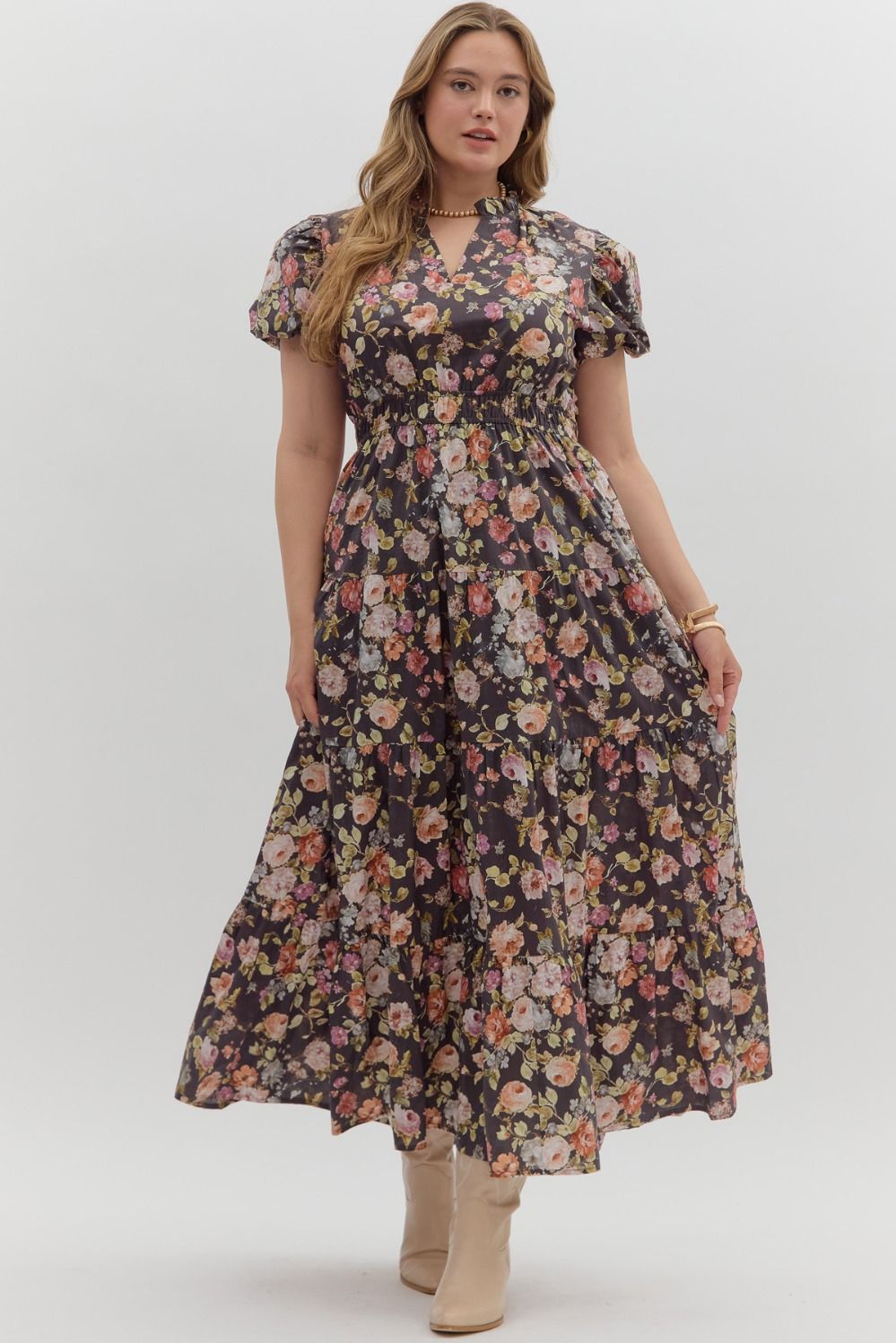 Chocolate Rose Maxi Dress