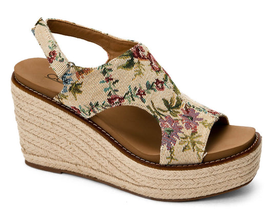 Sand Brocade Floral Corkys