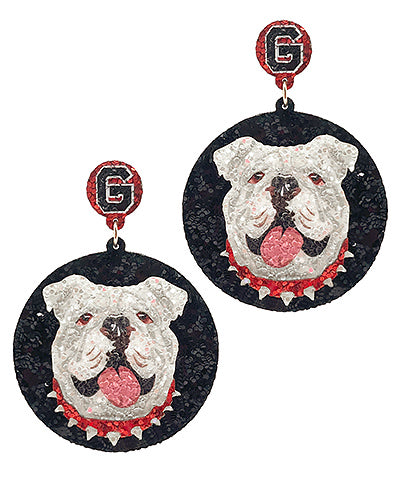 🐾 “Bulldog Spirit Statement Earrings” 🐾