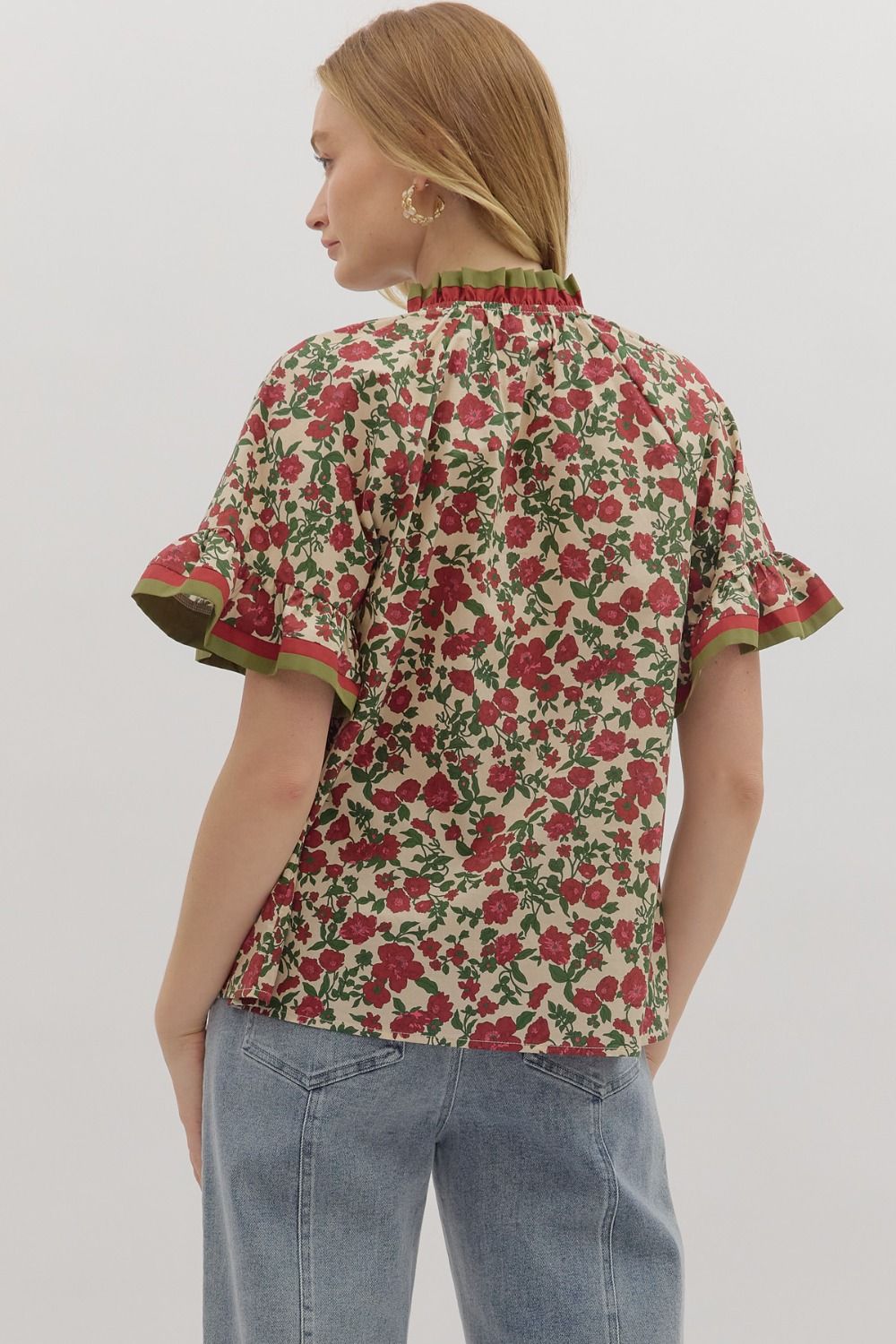 Rose Garden Ruffle Blouse
