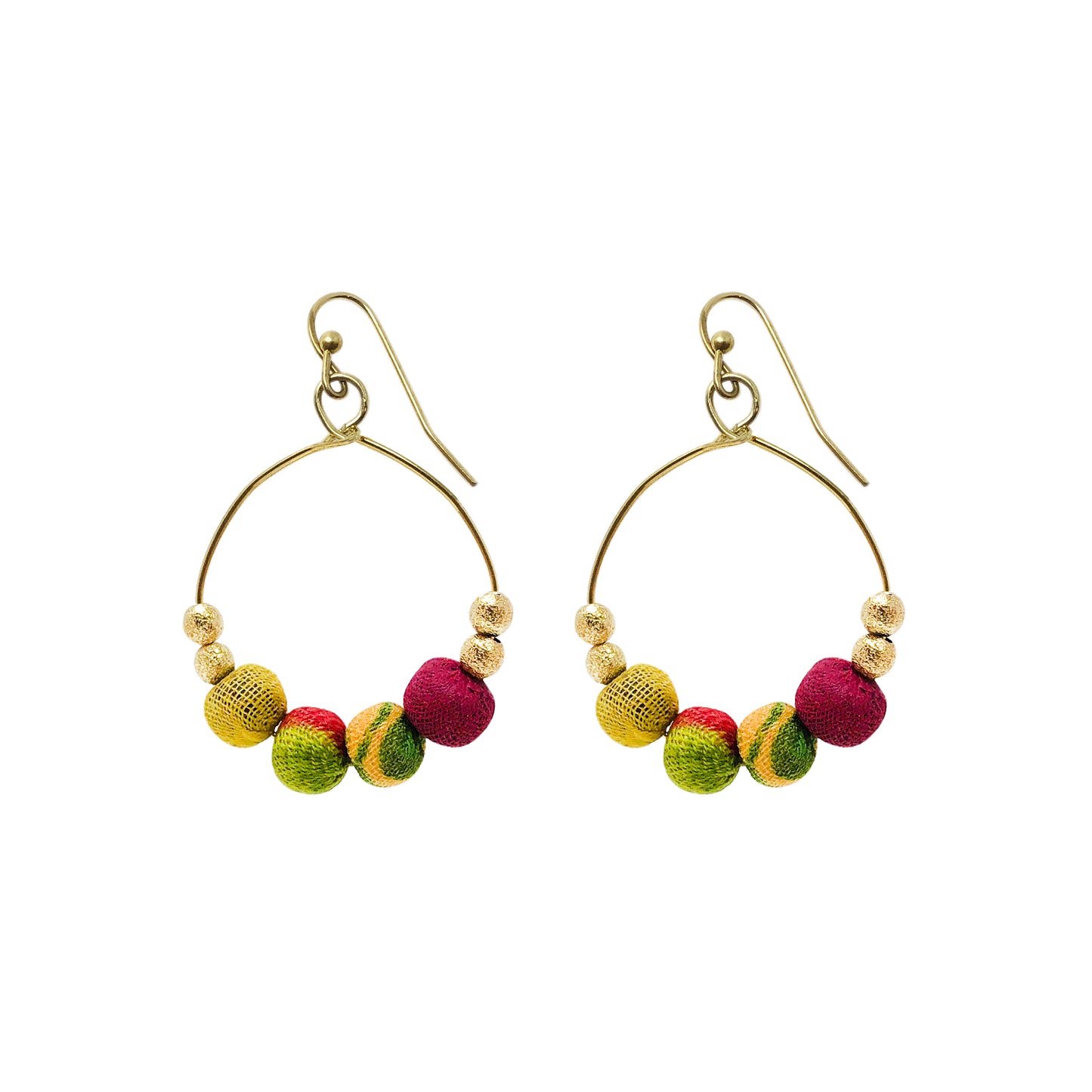 Kantha Petite Gilded Hoops