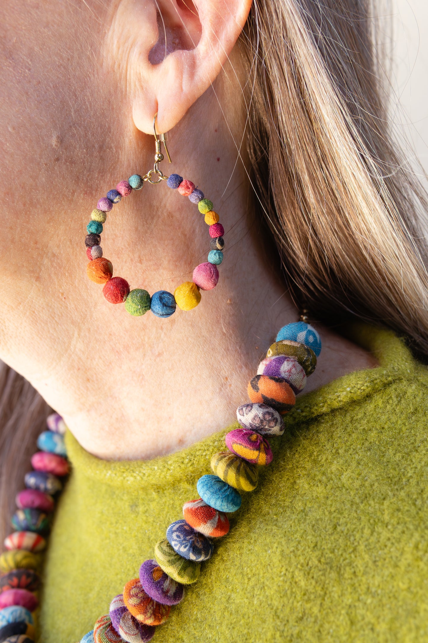 Kantha Veranda Hoops