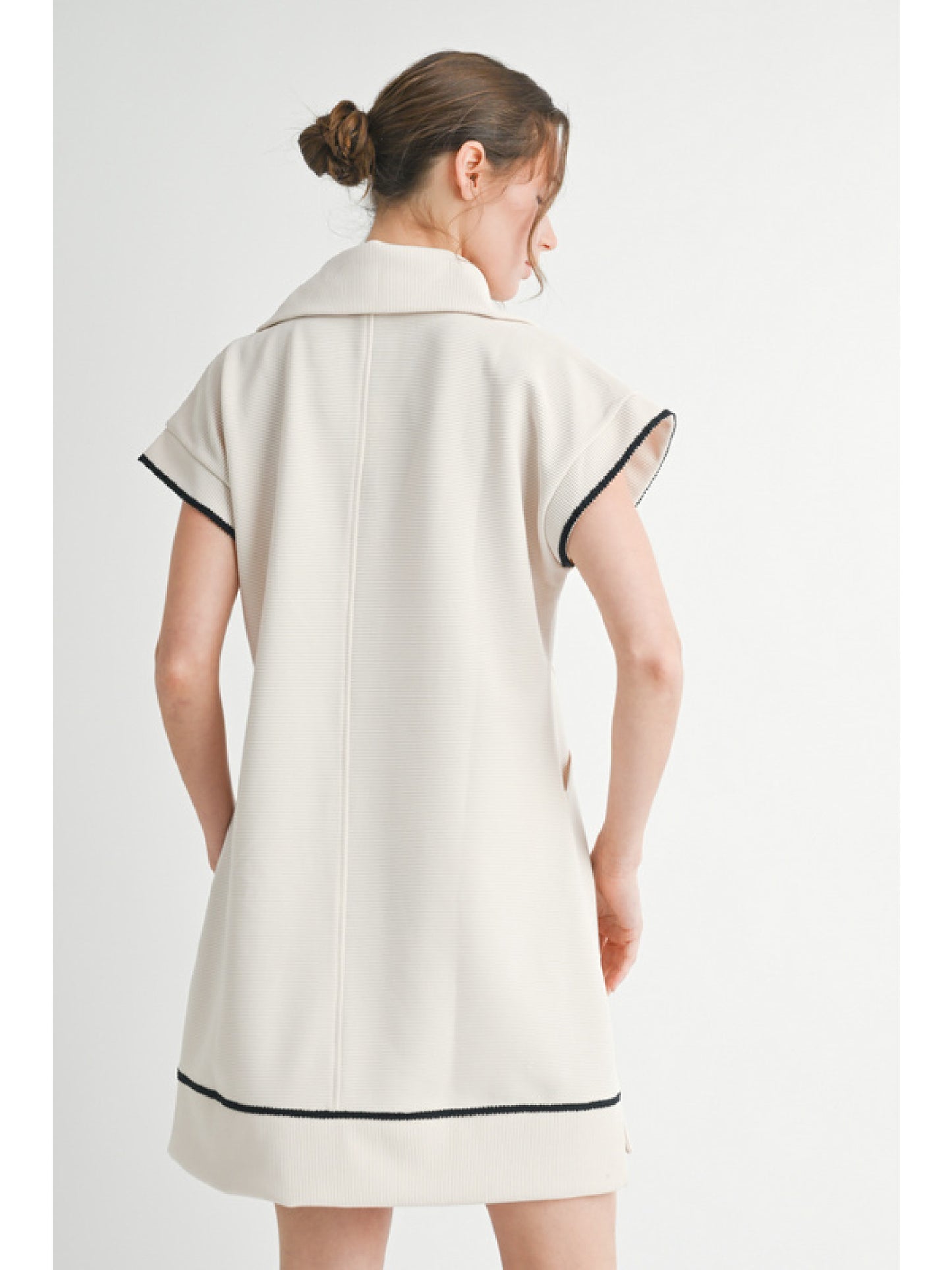 Cream Textured Dress