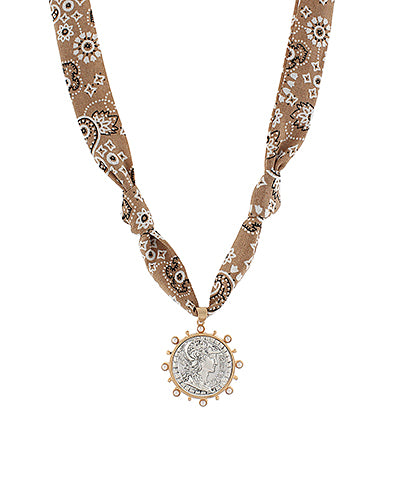 Coin Scarf Choker Necklace
