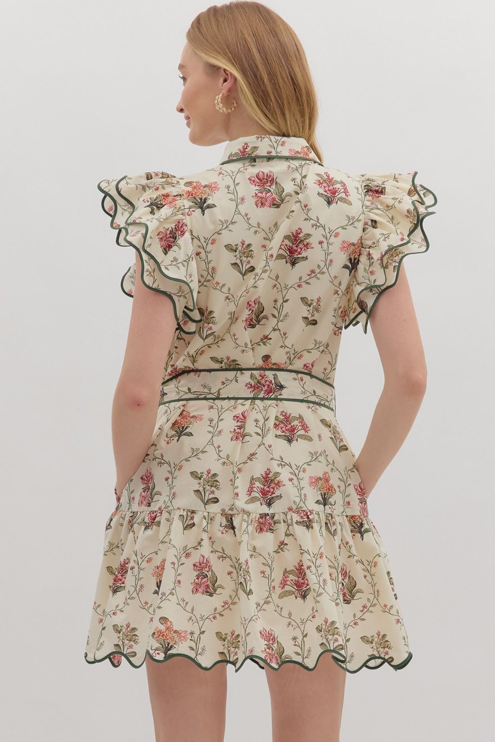 Garden Stroll Ruffle Mini Dress