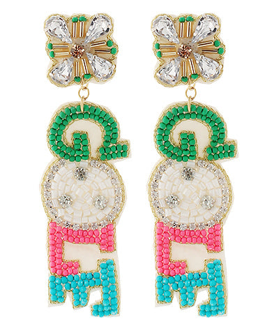 GOLF Bright Letter Earrings