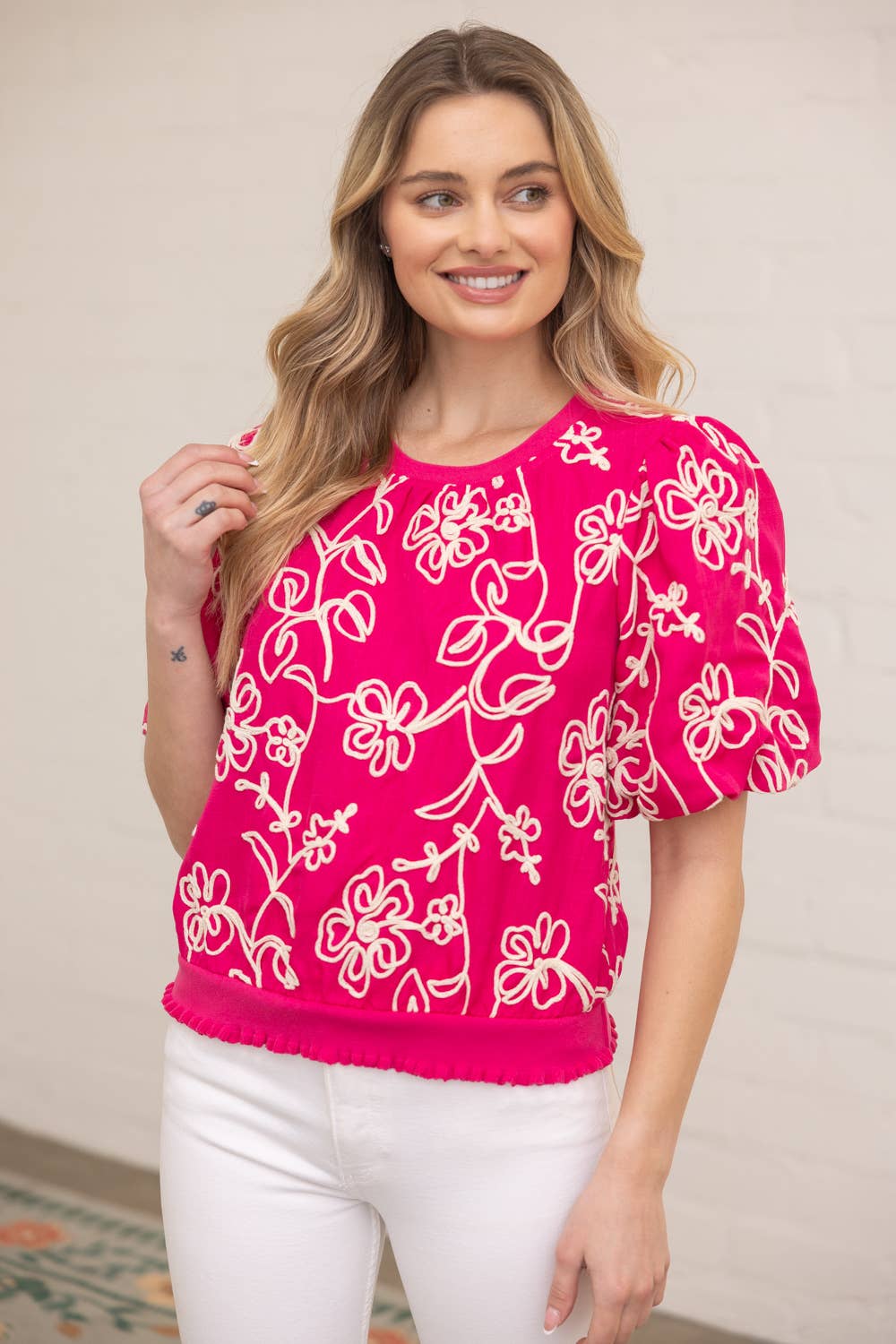Blooming Beautiful Embroidered Top