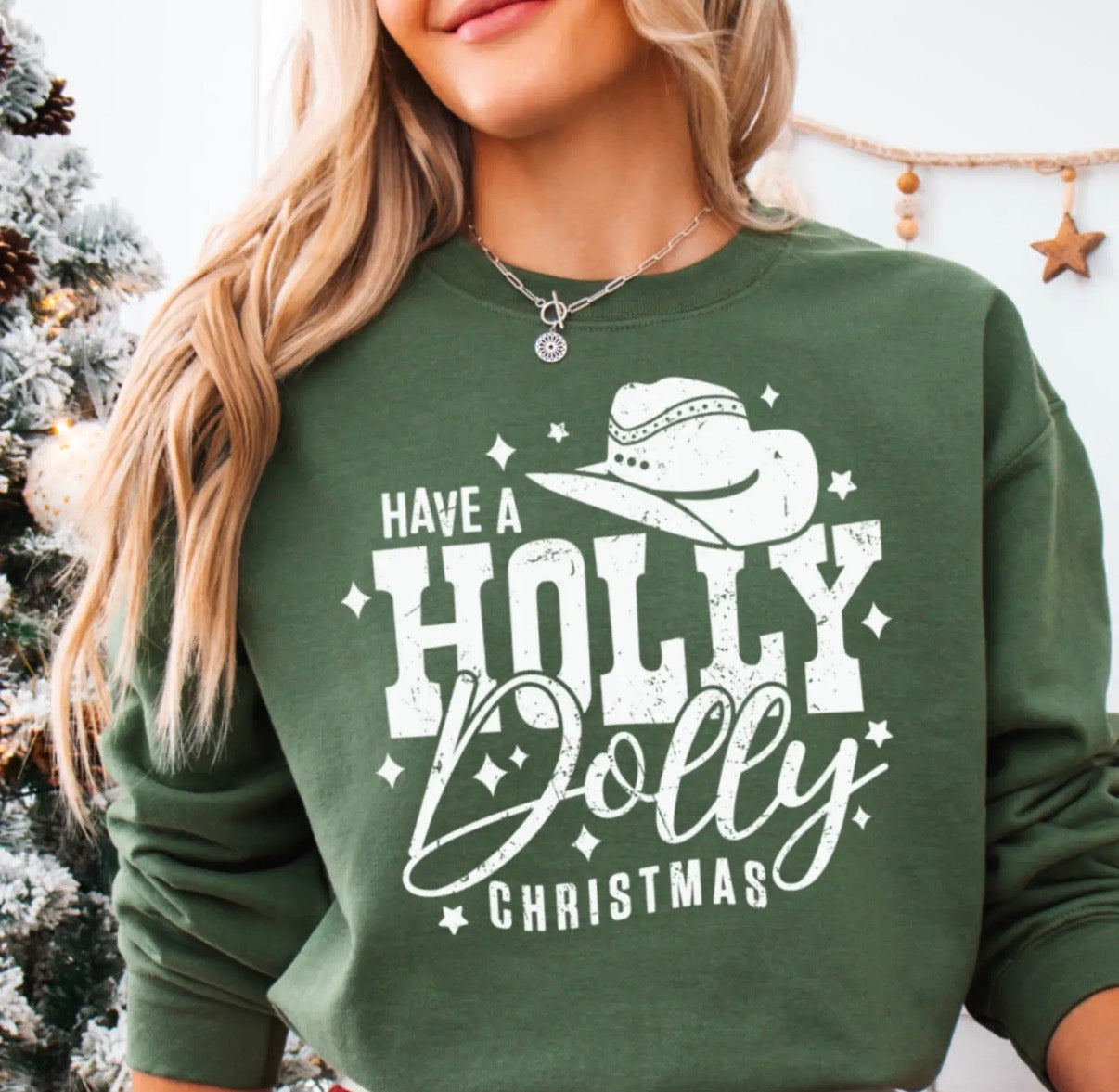 PREORDER: Have A Holly Dolly Christmas Crewneck Sweatshirt (3 color options)