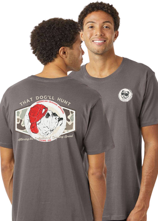 Gray That Dog'll Hunt Bulldog Graphic T-Shirt