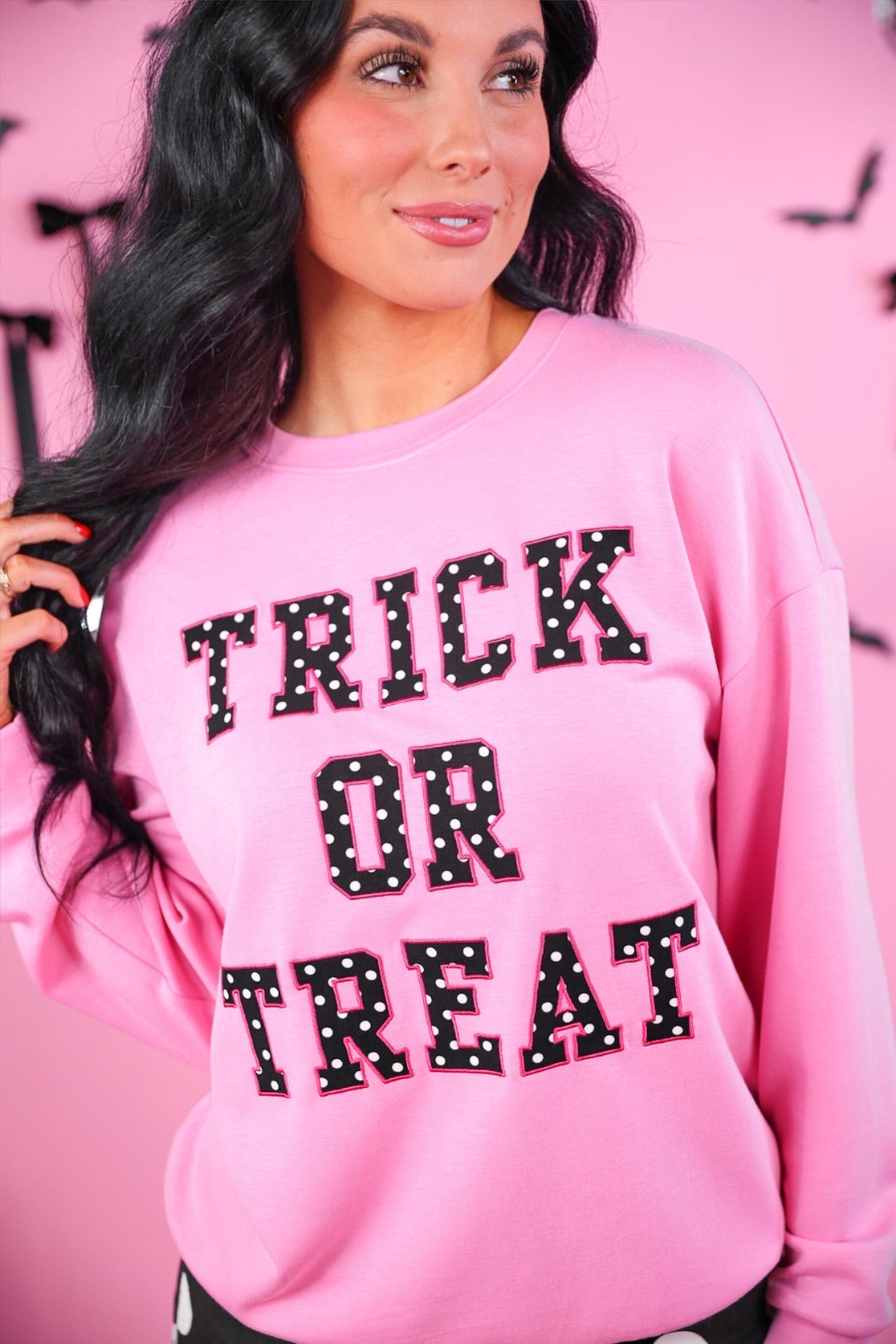 PREORDER- Trick or Treat Polka Dot Patch Pullover