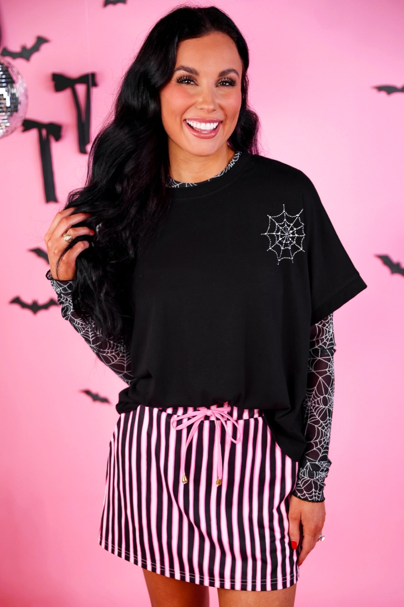 PREORDER- Rhinestone Web Tee