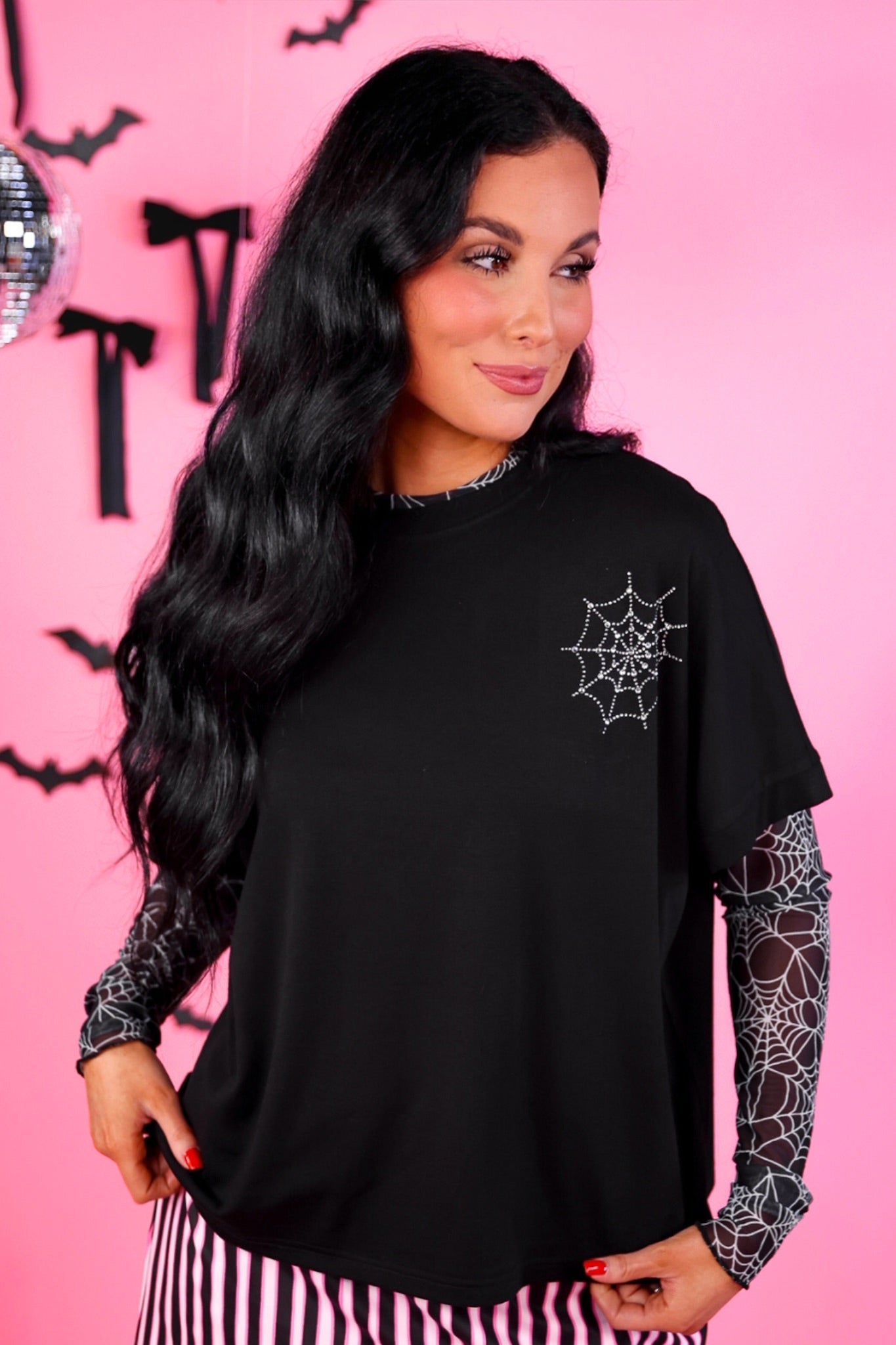 PREORDER- Rhinestone Web Tee