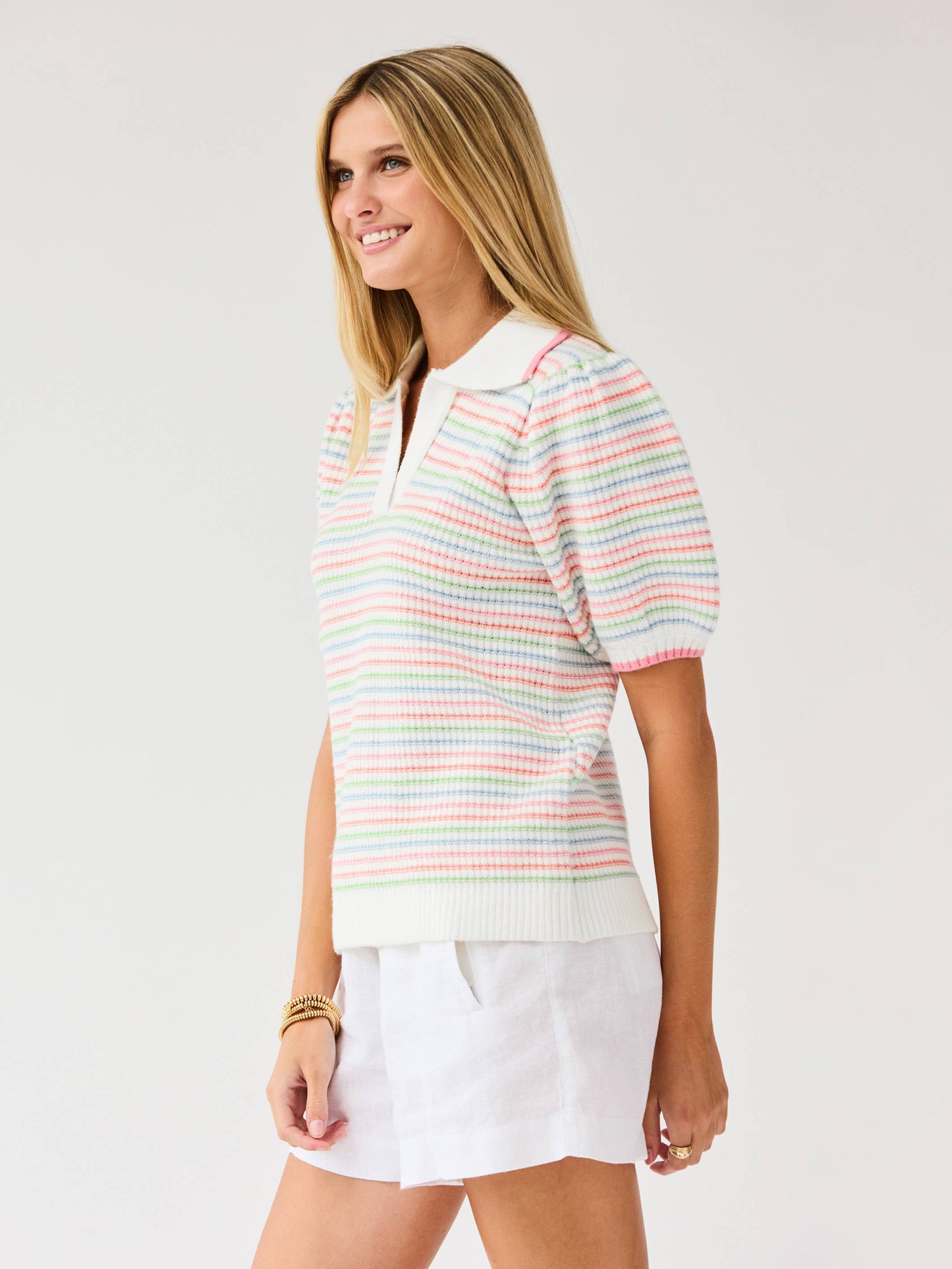 Emma Sweater | Ivory Multi: PK S-L