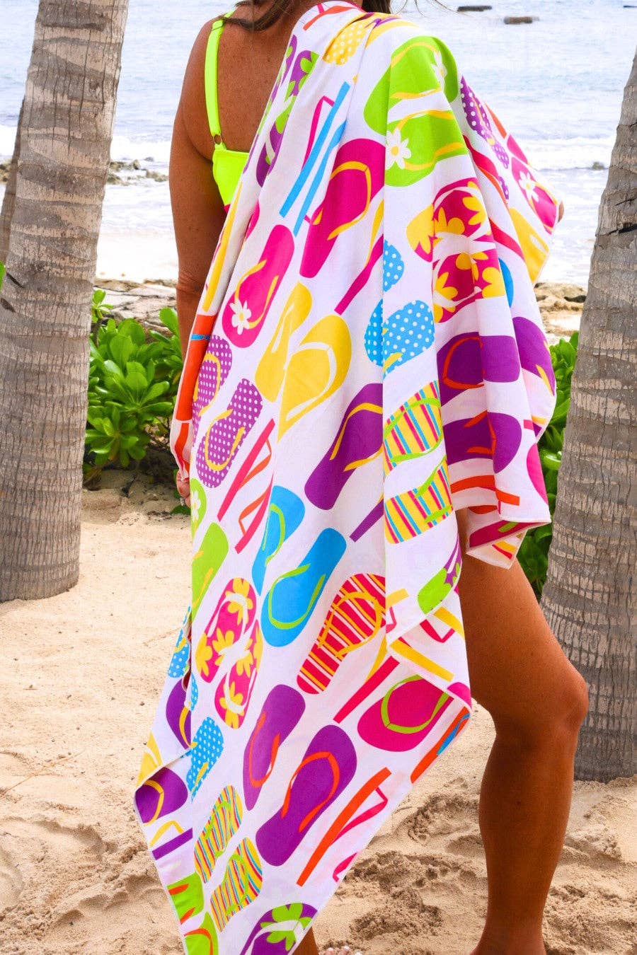 Flip Flop Fun Towel: Multi / One Size