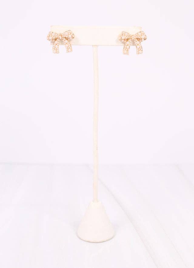 Paige Pearl Bow Earrings