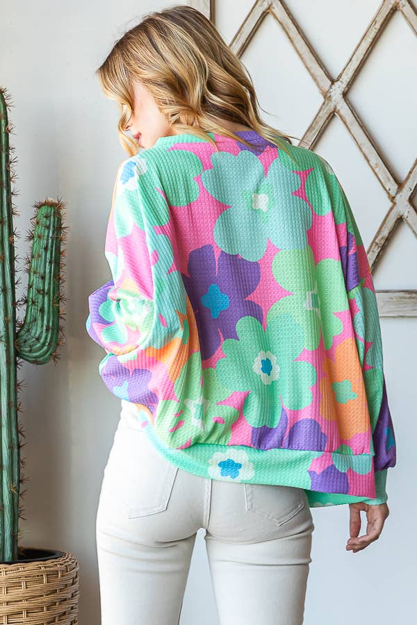 Fun Floral Oversized Top